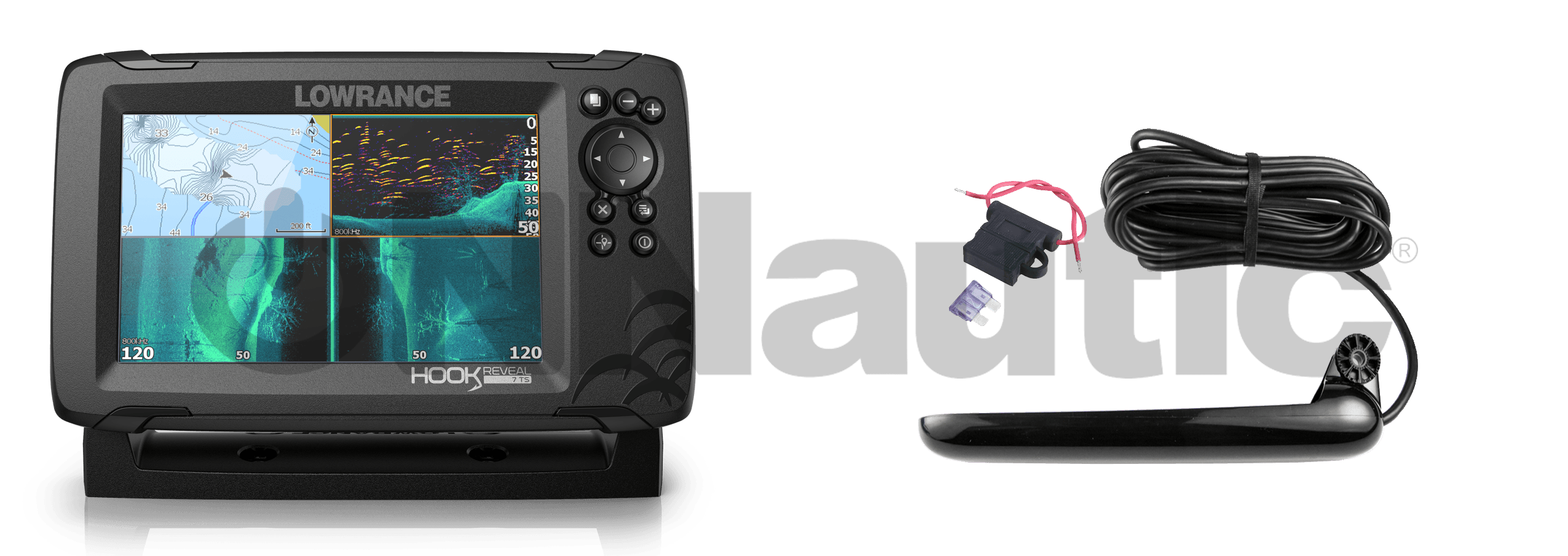 Sonda GPS Plotter Lowrance HOOK Reveal 7 TripleShot